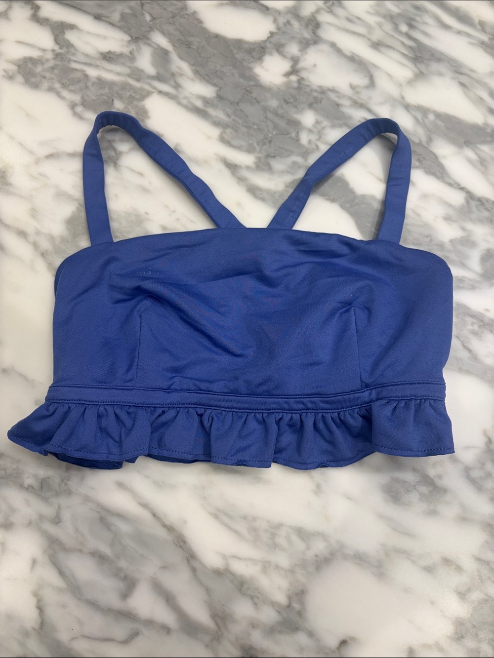 Fp movement Blue Ruffle Hem sports bra